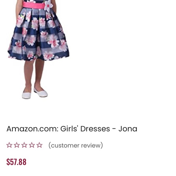 Jona Michelle Girls' Party Dress Blue/Stripes - Picture 10 of 10